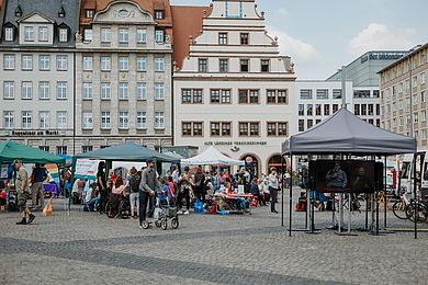 Protesttag 2ß22 auf dem Leipziger Marktplatz