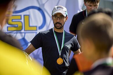 Spieler mit Medaille