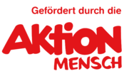 Logo der Aktion Mensch mit den Worten: "Gefördert durch die Aktion Mensch"