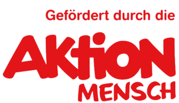 Logo der Aktion Mensch mit den Worten: "Gefördert durch die Aktion Mensch"