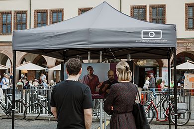 Besucher beim Protesttag 2022