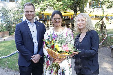 Herr Schmiedel, Frau Penndort, Frau Dr. Arnold